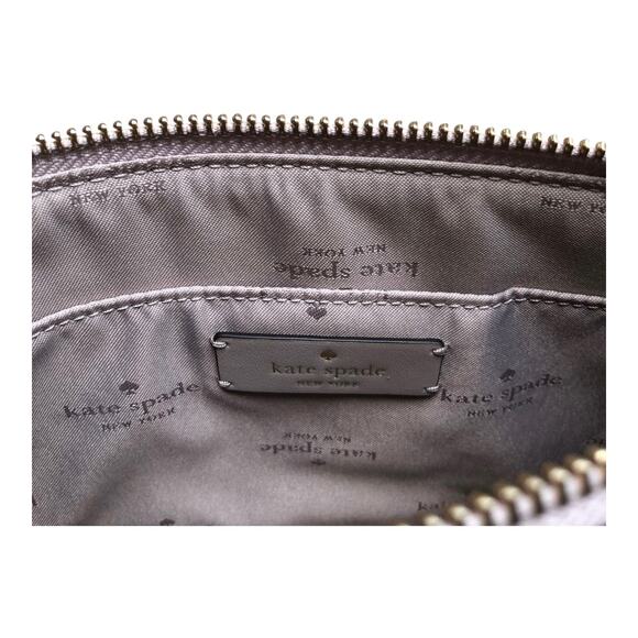 Kate Spade New York Leila Medium Crossbody Bag Pebbled Leather Cozy Gray NWT - Picture 13 of 16